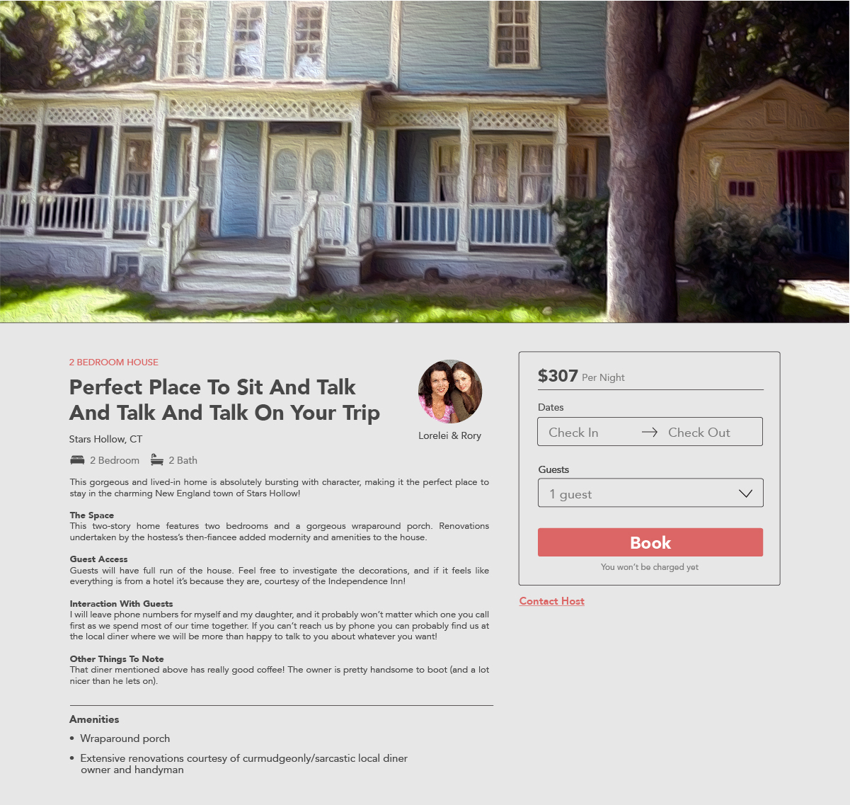 What if Your Favorite TV Characters Wanted to Rent Out Their Famous Homes Gilmore Girls