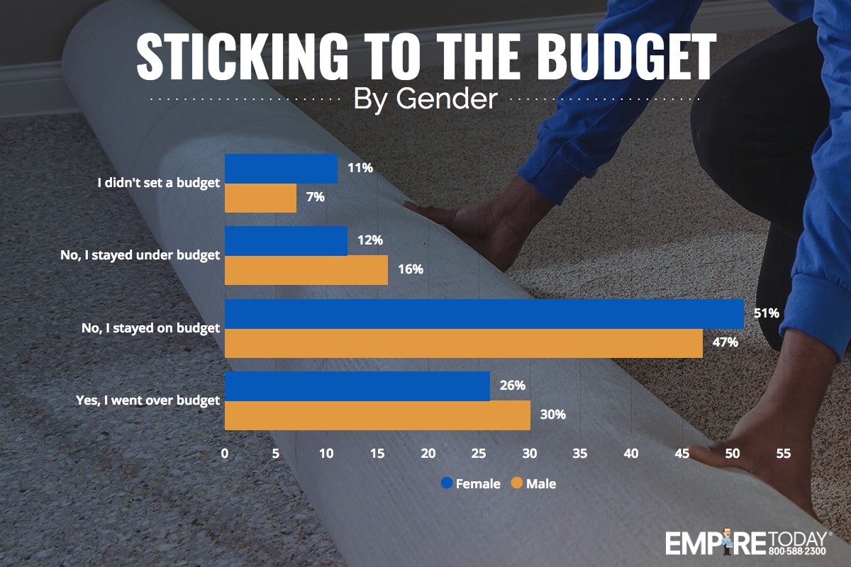 sticking to the budget by gender